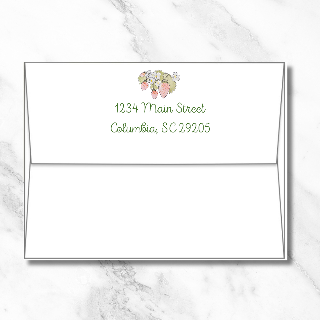 Strawberry Border Card